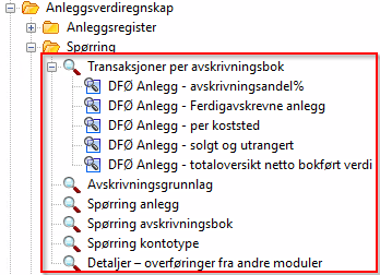 Skjermbilde av spørring. 