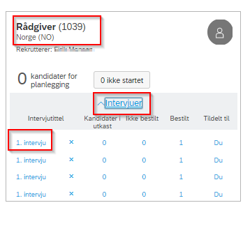 Bildet viser hvordan arrangør flytter intervju.