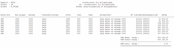 Skjermbilde av bokføringsbekreftelse (AT04)