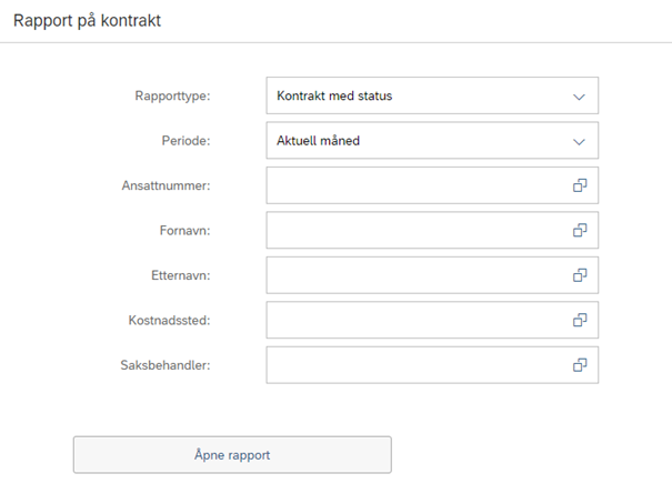 Skjermbilde som viser bestillingsbildet på kontrakt i selvbetjeningsportalen.