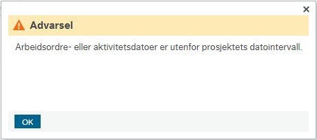 Skjermbilde som viser trekantvarsel og teksten Advarsel