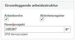 Skjermbilde av Grunnleggende arbeidsstruktur
