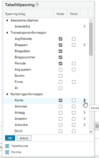 Skjermbilde av hvor du trykker på pil for flere valg