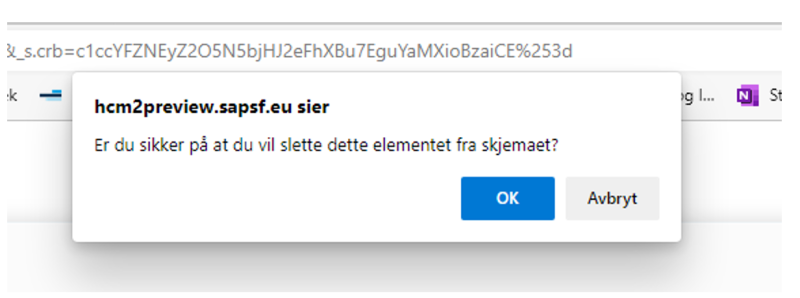 Skjermbilde av varselvindu.
