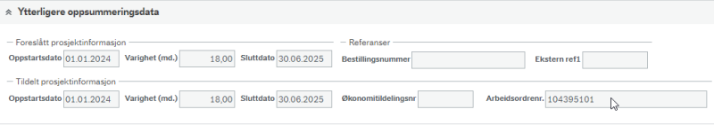 Referanse til delprosjektnummer legges på hver enkelt kostnadskalkyle.