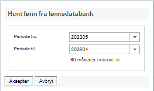 Skjermbilde av lønnsdatabanken i Prosjektbudsjett.