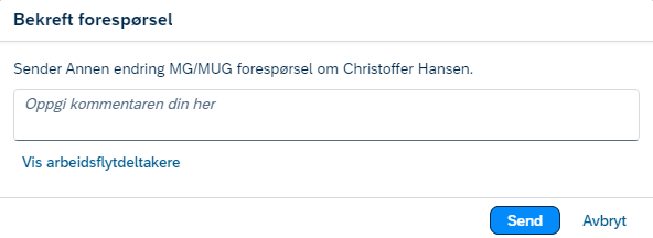 Dialogboksen "Bekreft forespørsel"