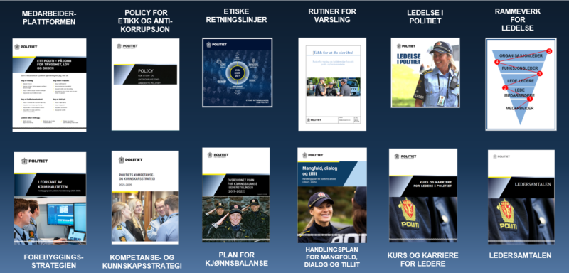 Figur 5: Fundament for ledelse i politiet (Kilde: POD). 