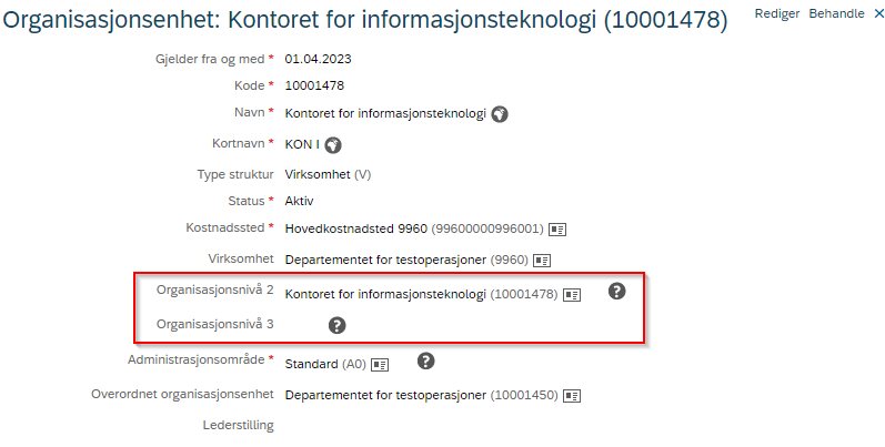 Organisasjonsnivå 2 og 3