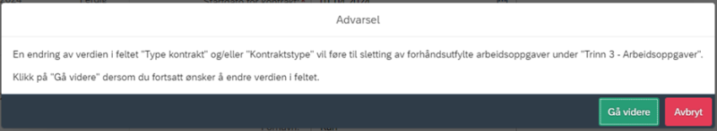 Bildet viser varselmelding