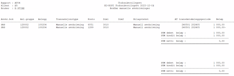 Ajourhold rapportbestilling
