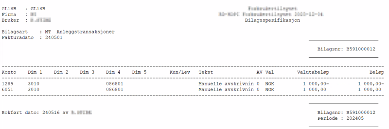 Utklipp GL18B - Bilagsspesifikasjon