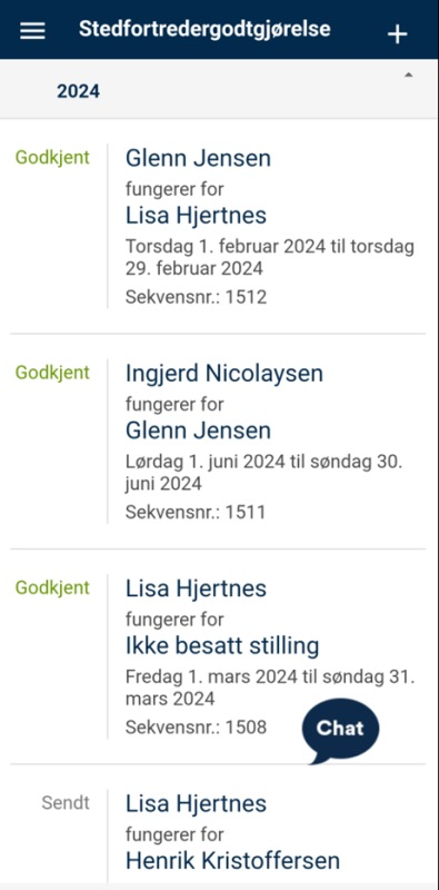 Bildet viser startbildet i stedfortredergodtgjørelse