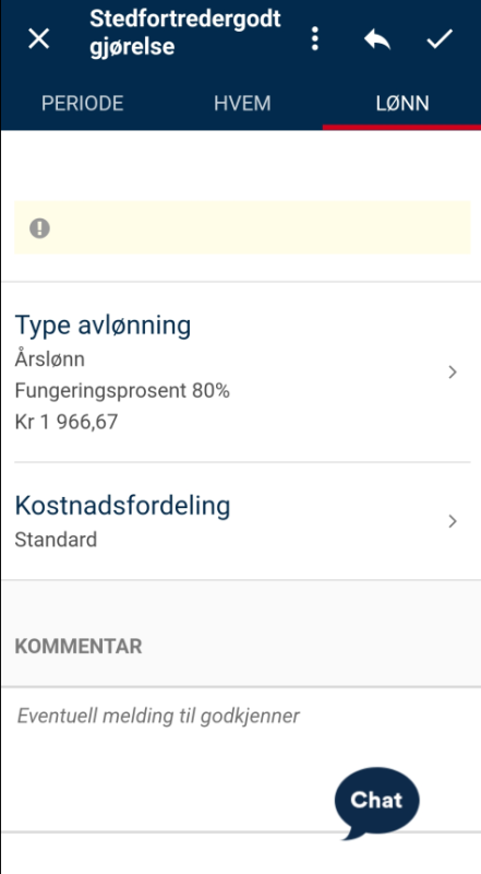 Bildet viser handlingsknapper for behandling av skjema