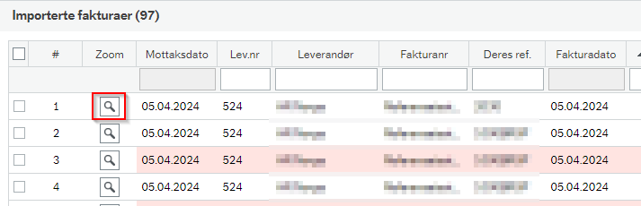 Viser at forstørrelsesglasset er til venstre i skjermbildet.