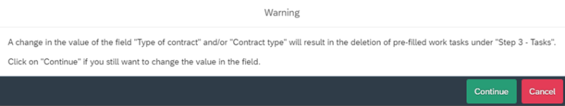 The image shows the warning message