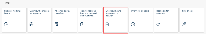 Image showing the tile in the self service portal