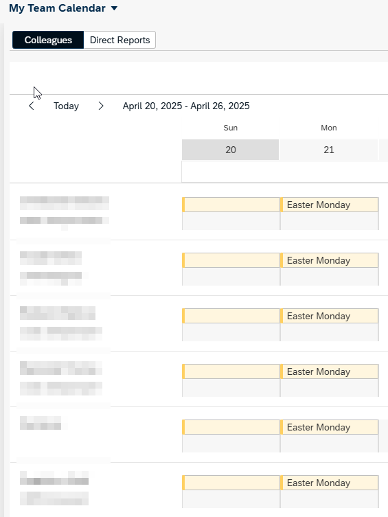 image showing holidays in the calendar