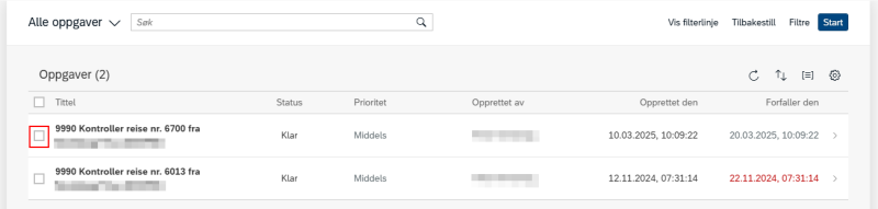 Bildet viser oppgaver i innkurv