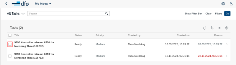 image showing boxes in front of the tasks