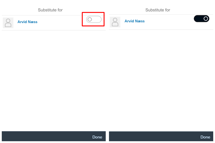 image showing the switch for transferring tasks