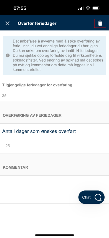 Bildet viser søppelbøtte oppe til høyre