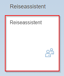Bildet viser flisen reiseassistent i selvbetjeningsportalen