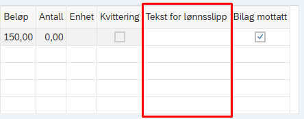 Image showing text for the payslip field