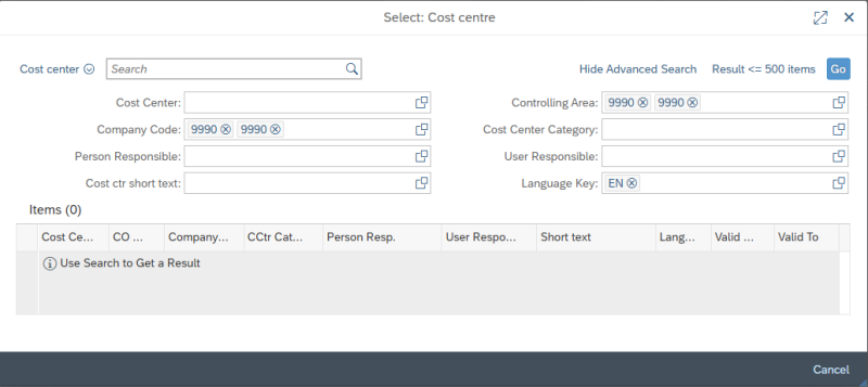 image showing cost center