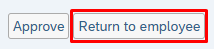 image showing return to employee button