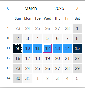 image showing the calendar