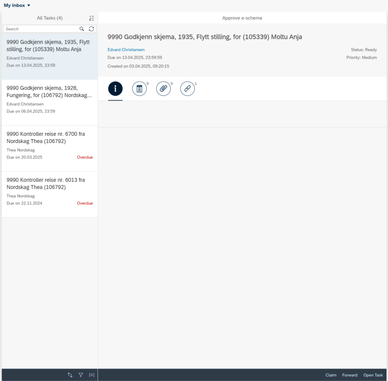 image showing tasks in my inbox