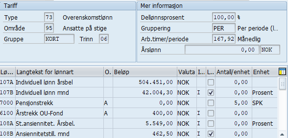 Bildet viser eksempel på grunnlønn