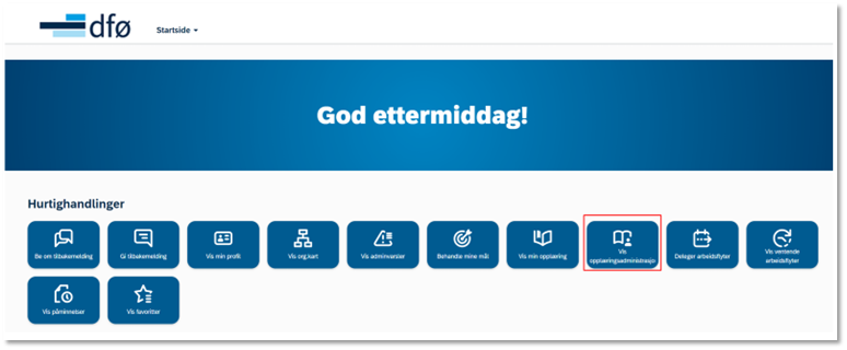 Bildet viser flisen vis opplæringsadministrasjon