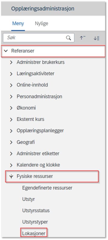 Bildet viser opprettelse av nye lokasjoner