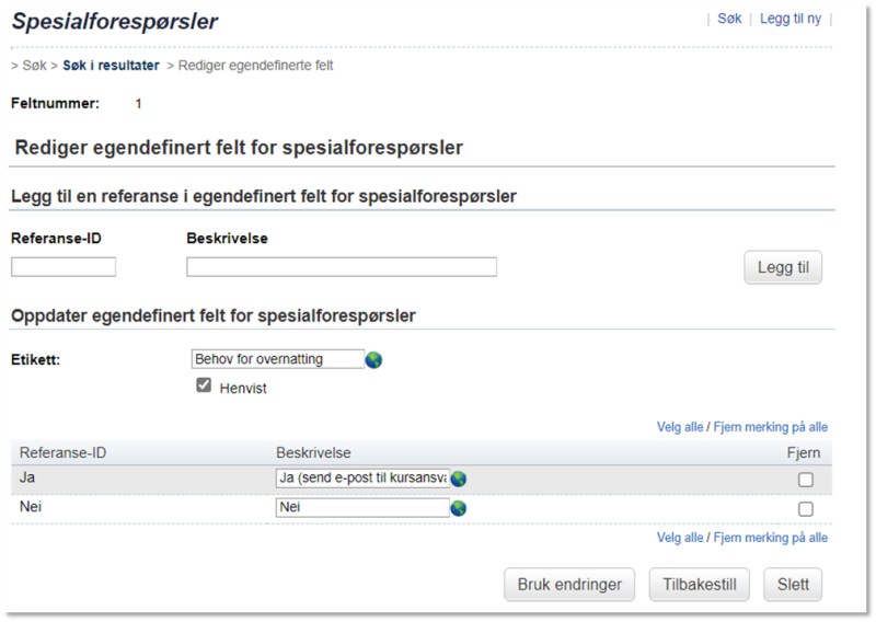 Bildet viser vedlikehold av spesialforespørsler
