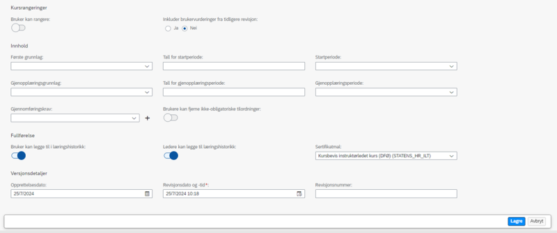 Bildet viser et skjermbilde fra systemløsningen DFØ HR