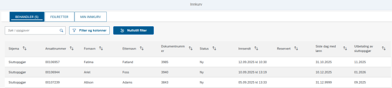 Bildet viser oppgaver i innkurv