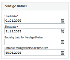 Skjermbilde av system. 