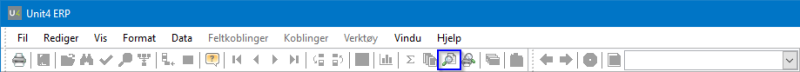 Viser at rapporten ligger i Ajourhold rapportbestilling