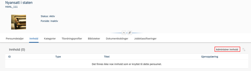 Bildet viser et skjermbilde fra systemløsningen DFØ HR