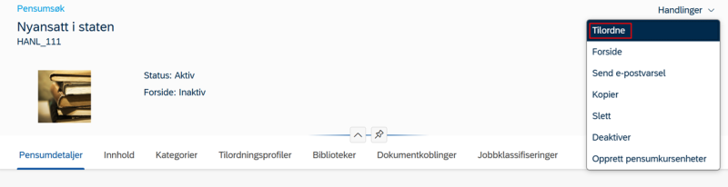 Bildet viser et skjermbilde fra systemløsningen DFØ HR