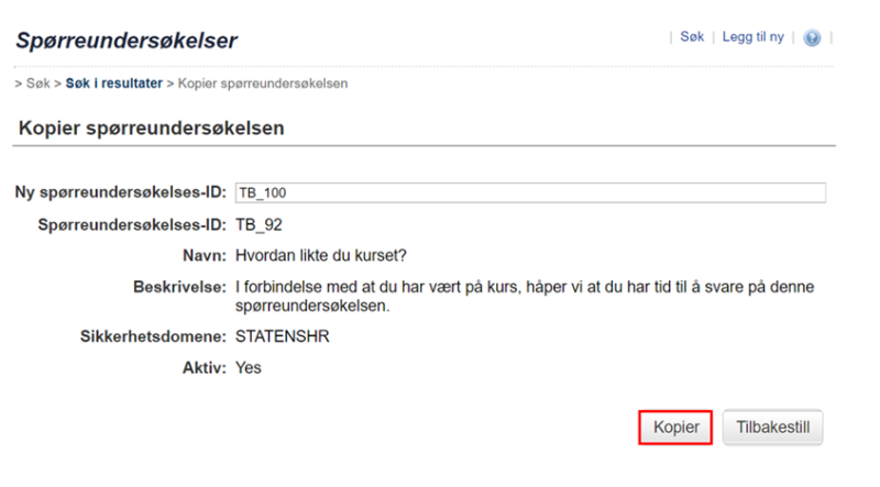 Bildet viser et skjermbilde fra systemløsningen DFØ HR