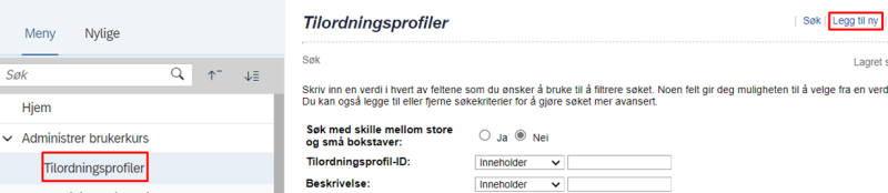 Bildet viser et skjermbilde fra systemløsningen DFØ HR