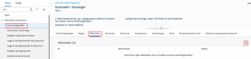 Bildet viser et skjermbilde fra systemløsningen DFØ HR
