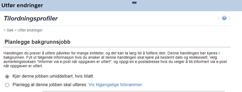 Bildet viser et skjermbilde fra systemløsningen DFØ HR