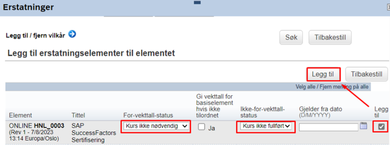 Bildet viser et skjermbilde fra systemløsningen DFØ HR