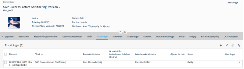 Bildet viser et skjermbilde fra systemløsningen DFØ HR
