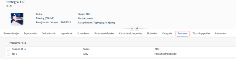 Bildet viser et skjermbilde fra systemløsningen DFØ HR