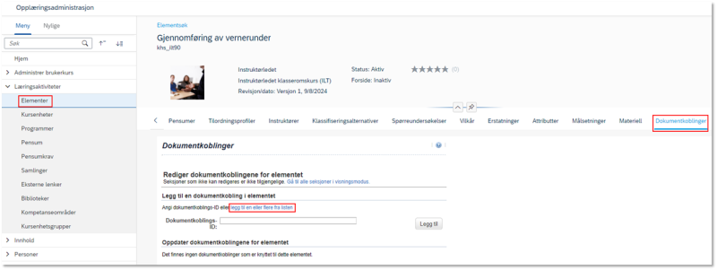 Bildet viser et skjermbilde fra systemløsningen DFØ HR